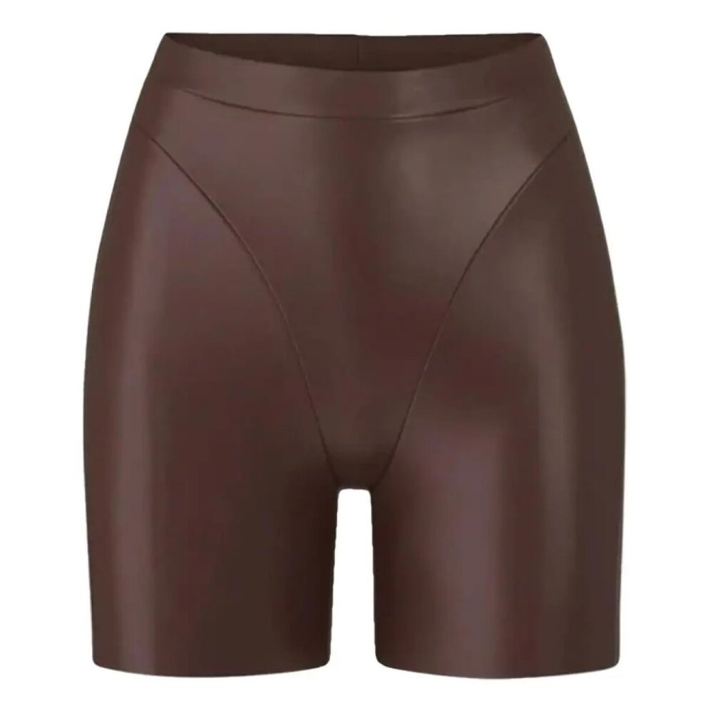 SKIMS faux leather Biker Shorts